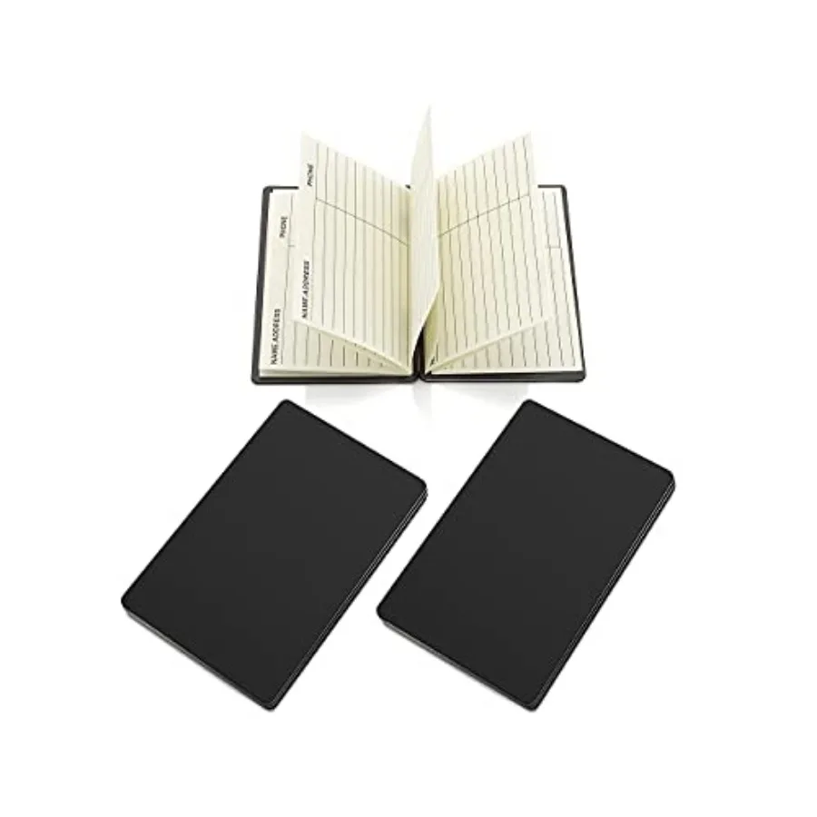 

Magnetic Address Book - Tiny Pot Phone Number Book - Wallet Size 21 Pages 9 Lines - Keep Contact Info Handy All Time Set of 2
