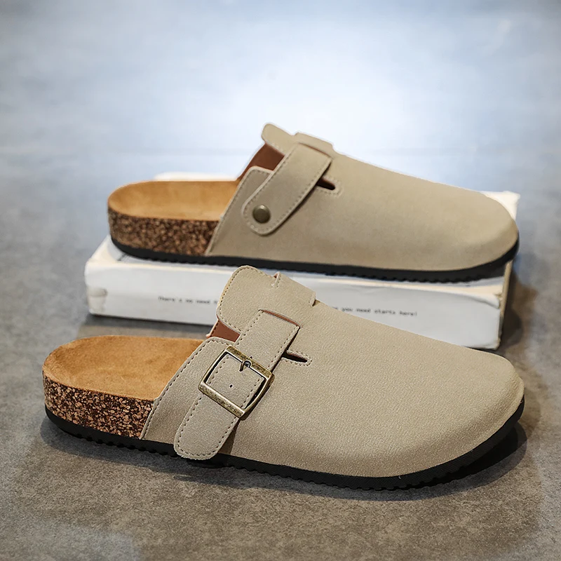 Uomo Donna Pantofole a punta chiusa Retro Birkenstock Sandali in sughero Presentazioni aziende produttrici giochi Zoccoli Slip On Scarpe Muli Outdoor Indoor Comodo poggiapiedi