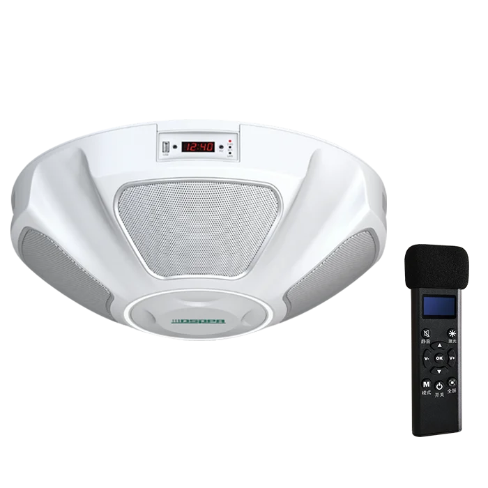 

4x4.5 Inch Full Range Speaker Remote Control Speaker IP Network Classroom Ceiling Speaker with 2.4G Wireless Microphone