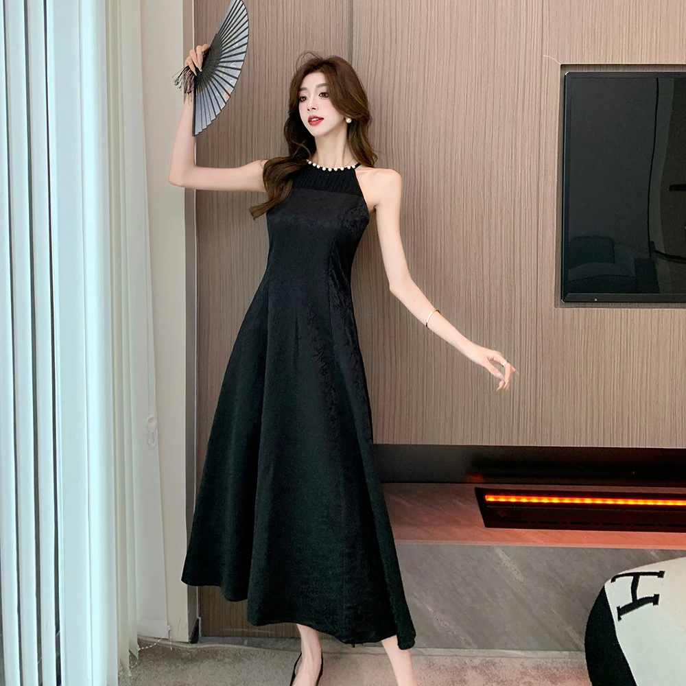 Summer Elegant Lady Fashion Two Piece Dress Sets New Women Short Cardigan Top + A Line Sexy Off Shoulder Mid-Length Dress Suits