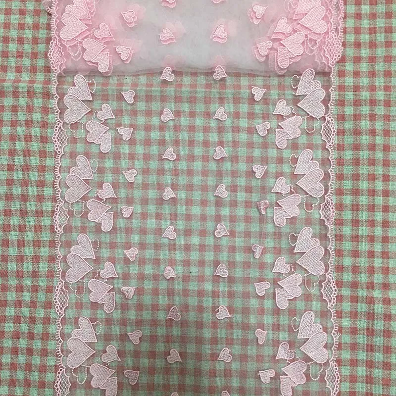 

20Yards Pink Hair Garments Lace Supplies Embroidered Lace Trim Ribbon Fabric DIY Crafts Sewing Accessories