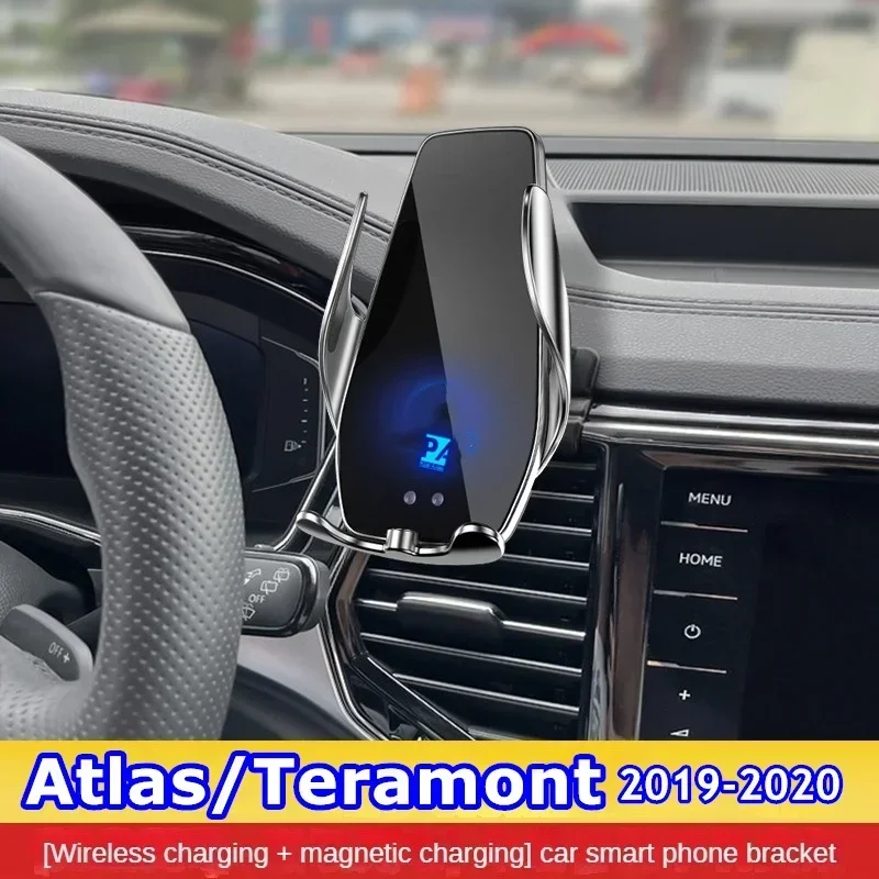 

2019-2020 For Volkswagen Atlas X Teramont X Phone Holder Wireless Charger Car Mount Navigation Bracket GPS Support