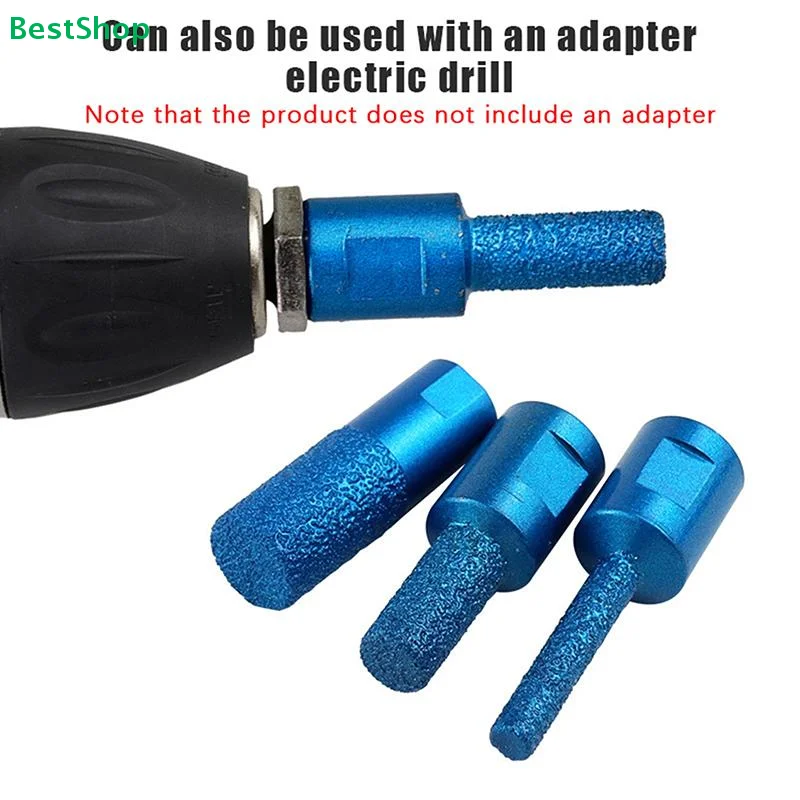 

♬1/3Pcs Vaccum Brazed Milling Cutter Core Drill Bit Ceramic Tile Marble Stone Slotting Angle Grinder Parts 6 10 15mm