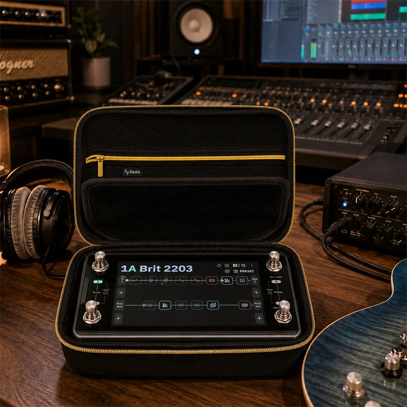 Dustproof Black Gold Carry Case Custom for Neural DSP Quad Cortex