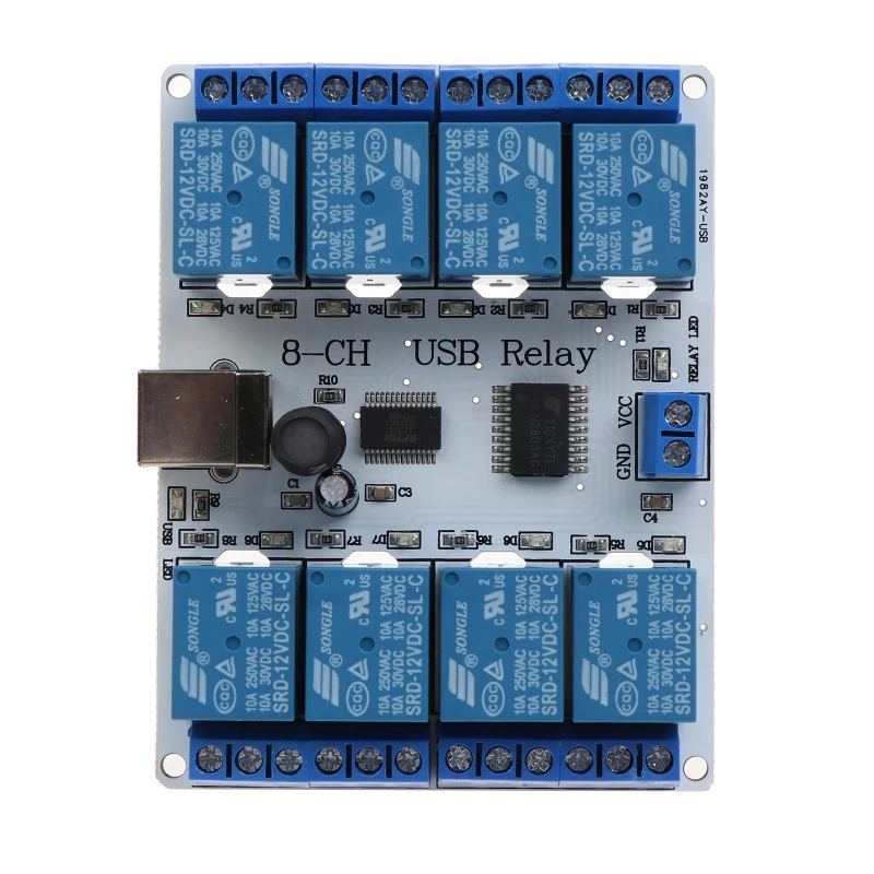 12v dc 8 canais usb módulo de relé computador controlador placa ftdi-chip 8-way