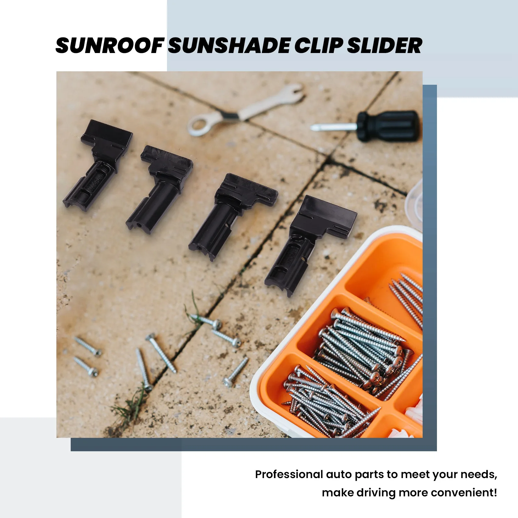 

4Pcs Sunroof Sunshade Clip Slider For Kia 81655-3S010 81656-3S010 816573S010 81658-3S010