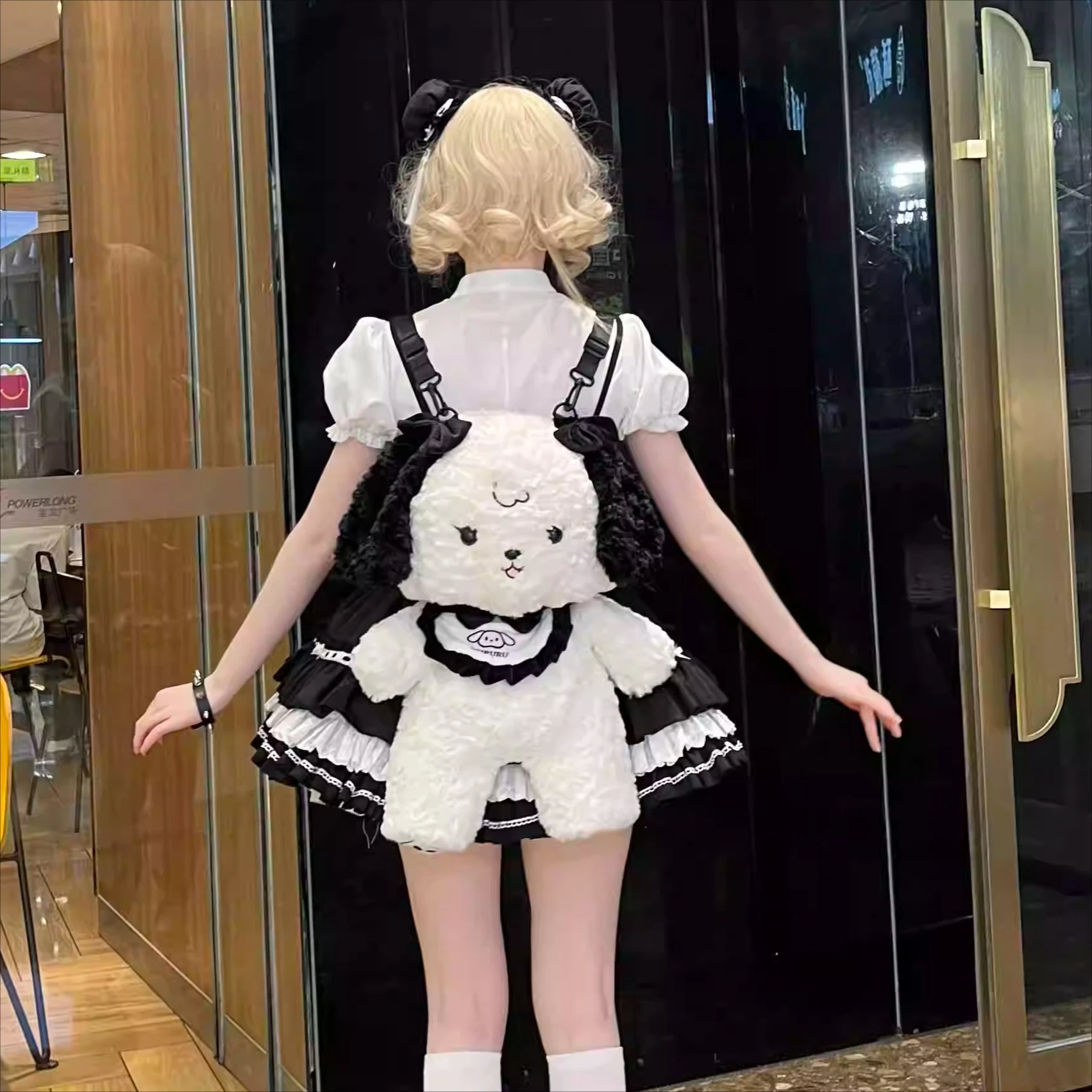 

Original Lolita plush shoulder large capacity bag backpack