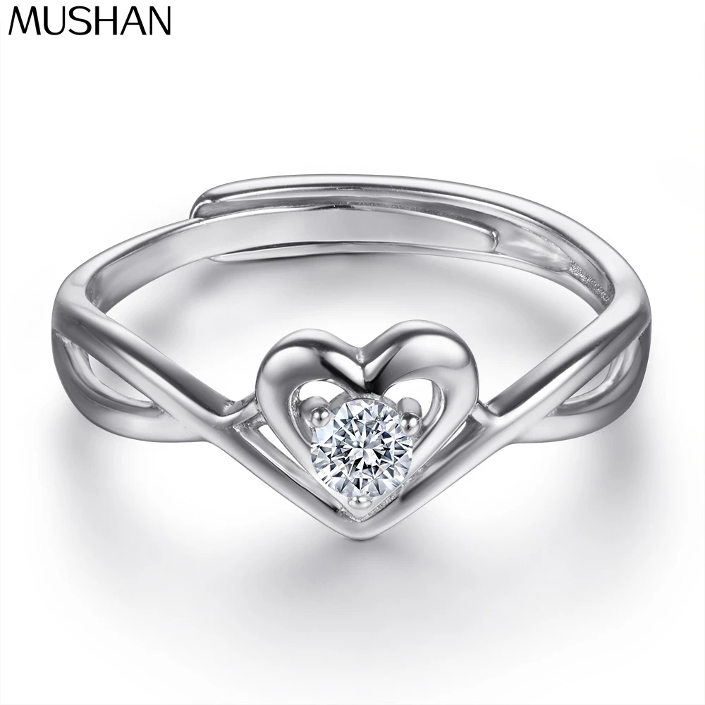 

MuShan Jewelry 925 Sterling Silver Ring Wedding Band HCD Gemstones Engagement Party Mother Day Gift Women Rings Fine Jewelry