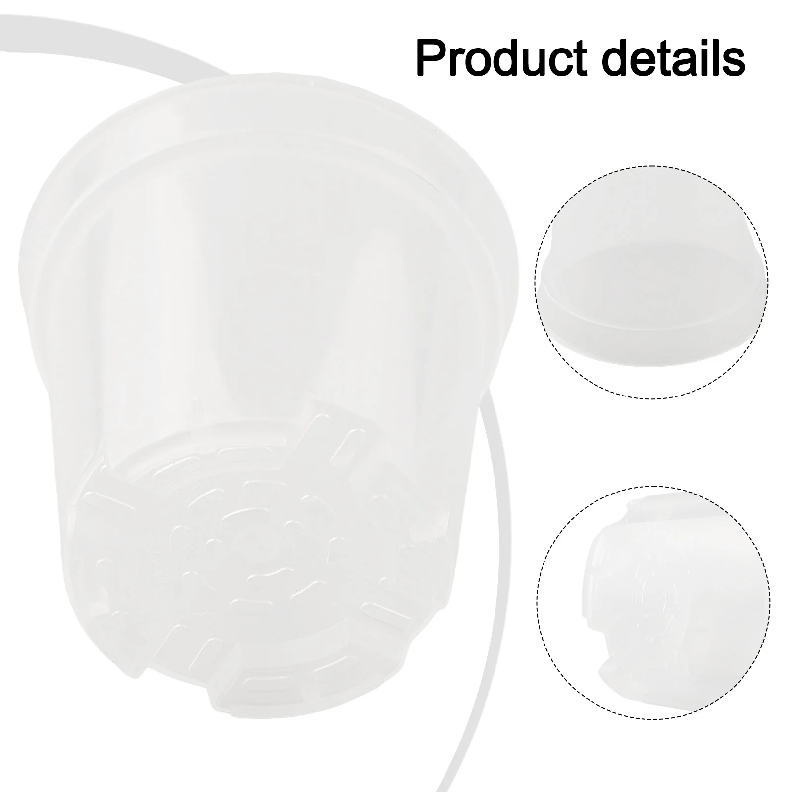 

10 шт. прозрачных цветочных горшков с дренажем, идеально подходящих для выращивания небольших и средних растений в помещении и на улице.