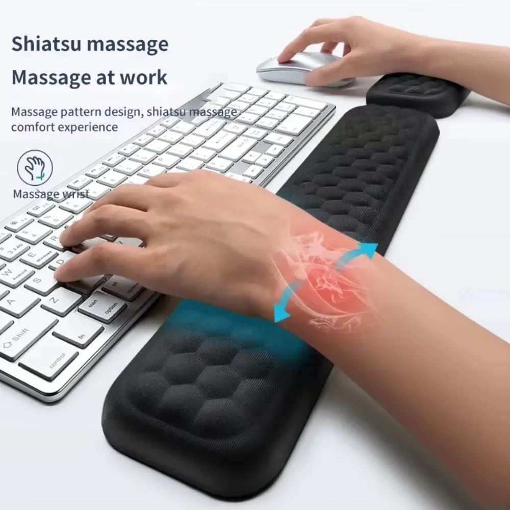 Memory Foam Keyboard Mouse Wrist Rest Ergonomic Hand Support Cushion Non Slip Wrist Pad for Office Typing Computer Desktop