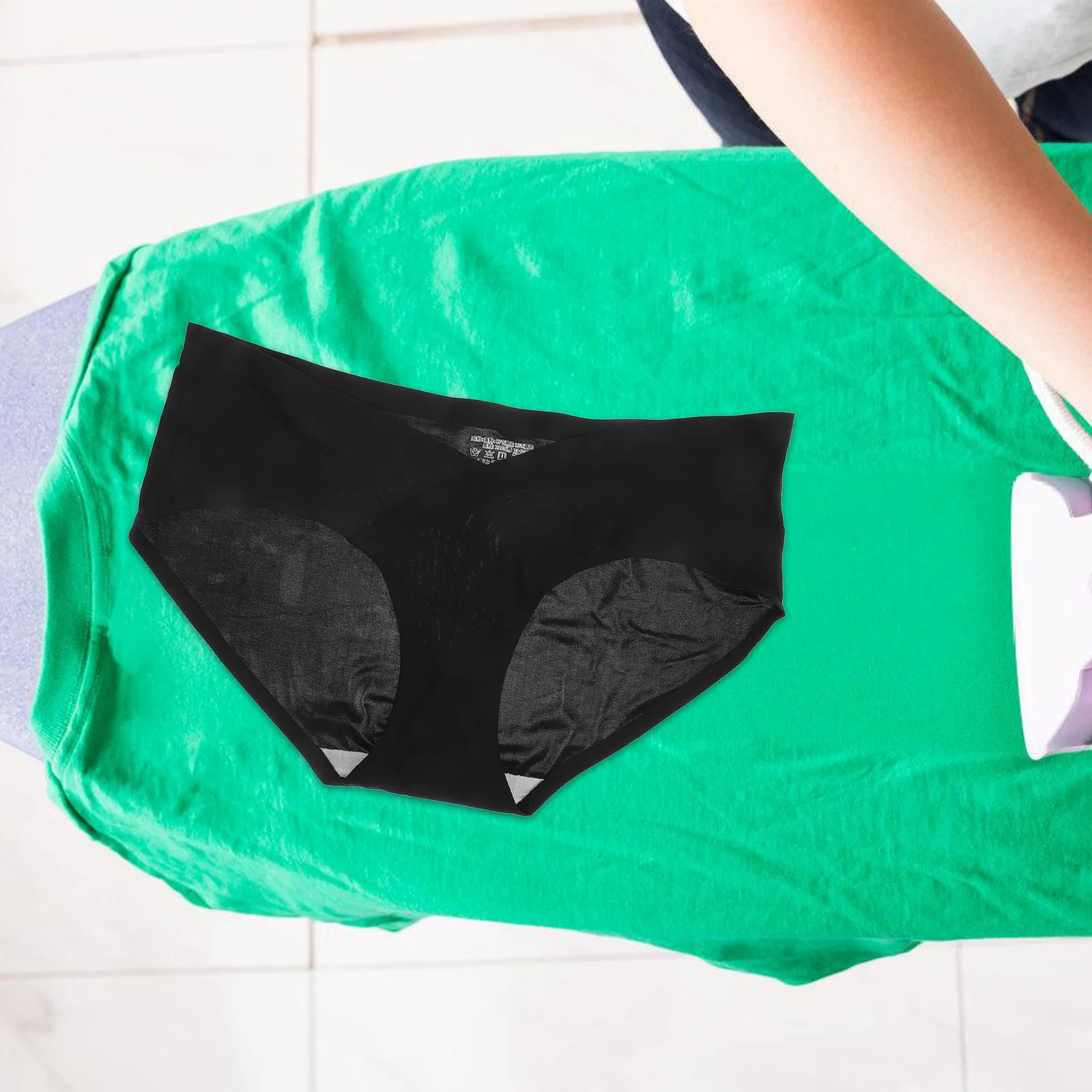 Mutandine da allattamento per biancheria intima premaman a vita bassa in seta di ghiaccio senza cuciture per donne incinte taglia XL nero elastico morbido e traspirante