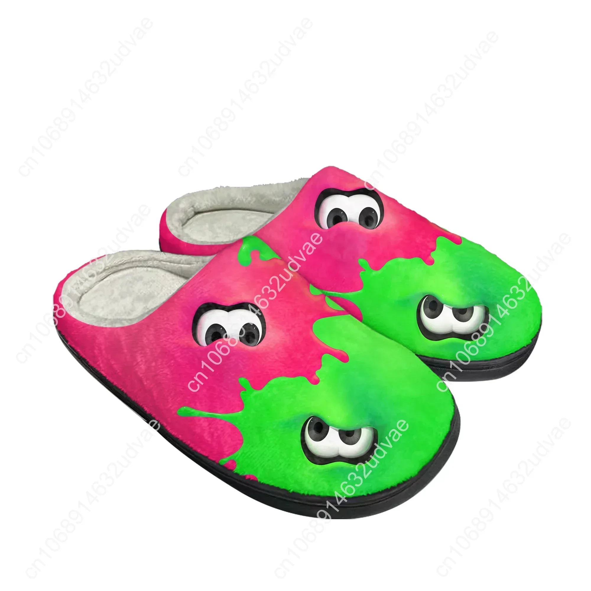 Splatoons Home Cotton Custom Slippers Mens Womens Sandals Plush Bedroom Casual Keep Warm Shoes High Quality Thermal Slipper