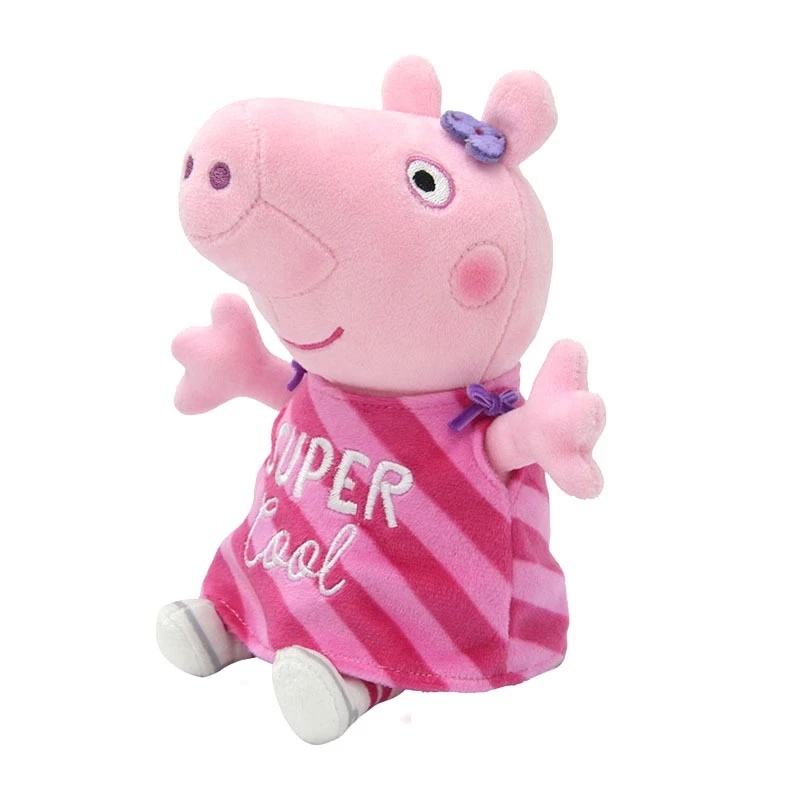 30 CM Peppa Pig peluche bambola di pezza maiale padre madre modello giocattoli per bambini cartone animato carino Anime figura George bambini regali di natale