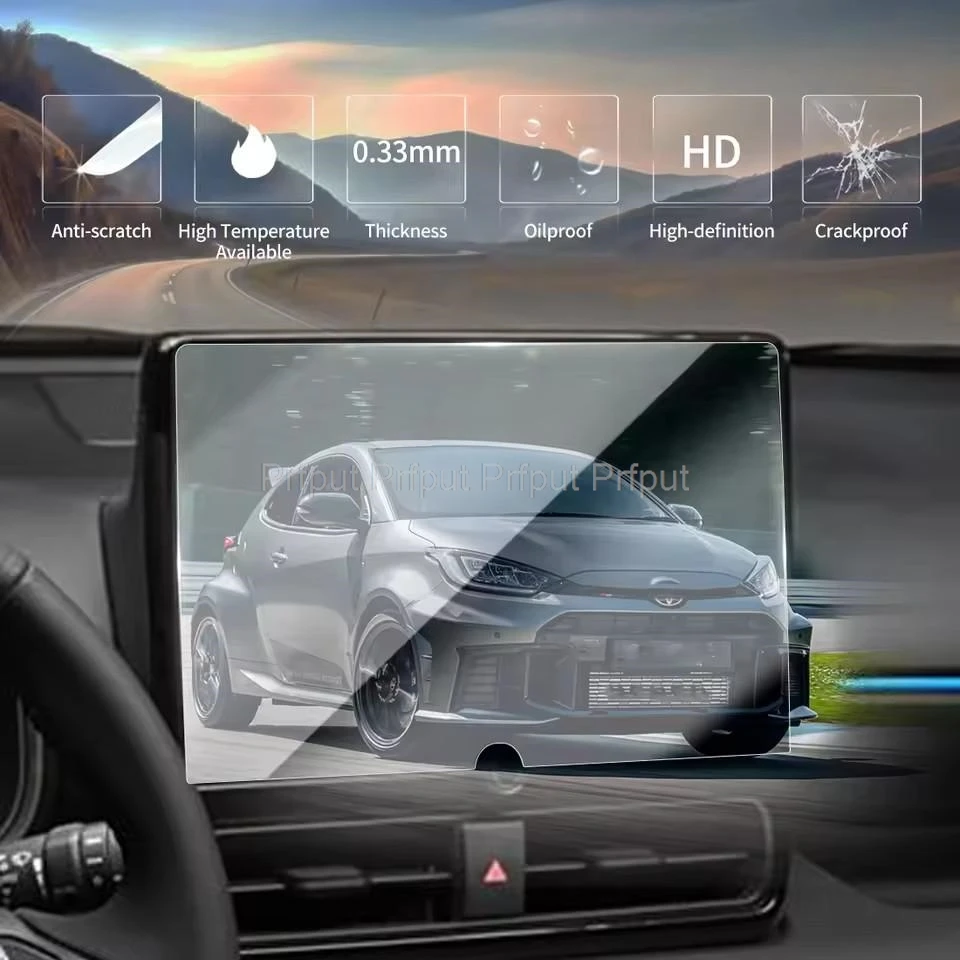 الزجاج المقسى لتويوتا GR ياريس 2024 2025 10.5 بوصة راديو المعلومات والترفيه LCD نظام تحديد المواقع والملاحة واقي للشاشة أفلام واقية