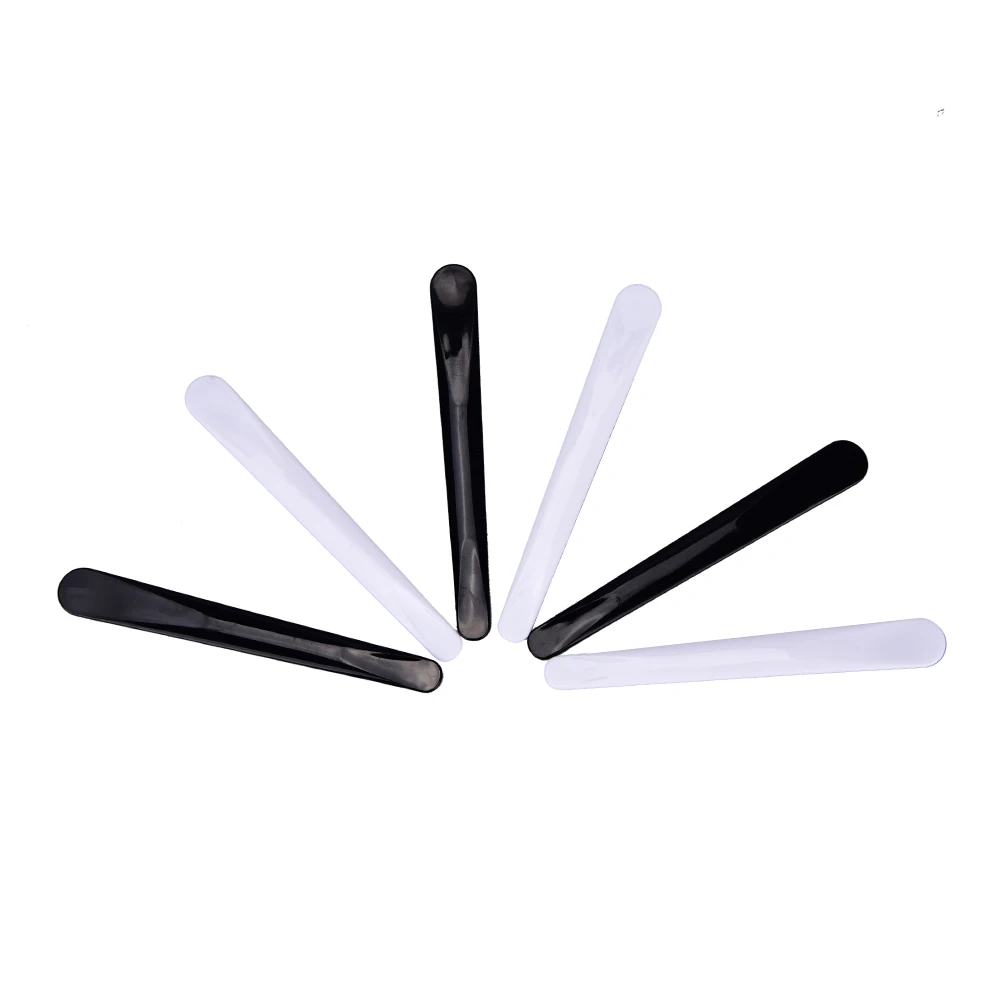 10Pcs Cosmetic Spatula Plastic DIY Facial Mask Mixing Spatulas Spoon Stick Plastic Makeup Tools White Black