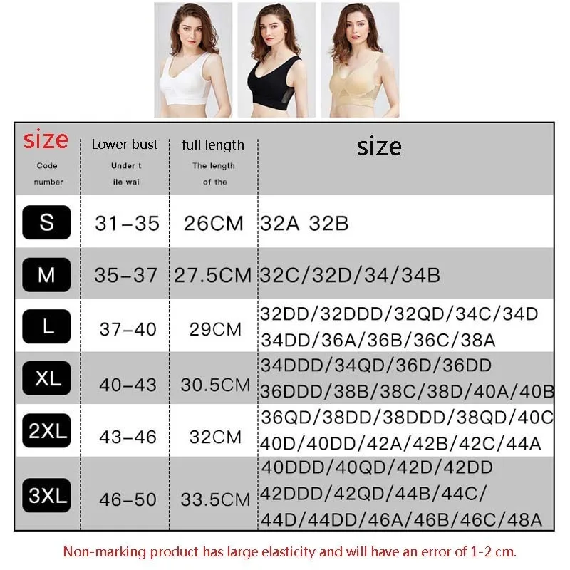 

S-5XL Sexy Sports Bras for Women Push Up Bra Women Without Underwire Bra Tops Seamless Bra BH Plus Size Bra Backless Bralette