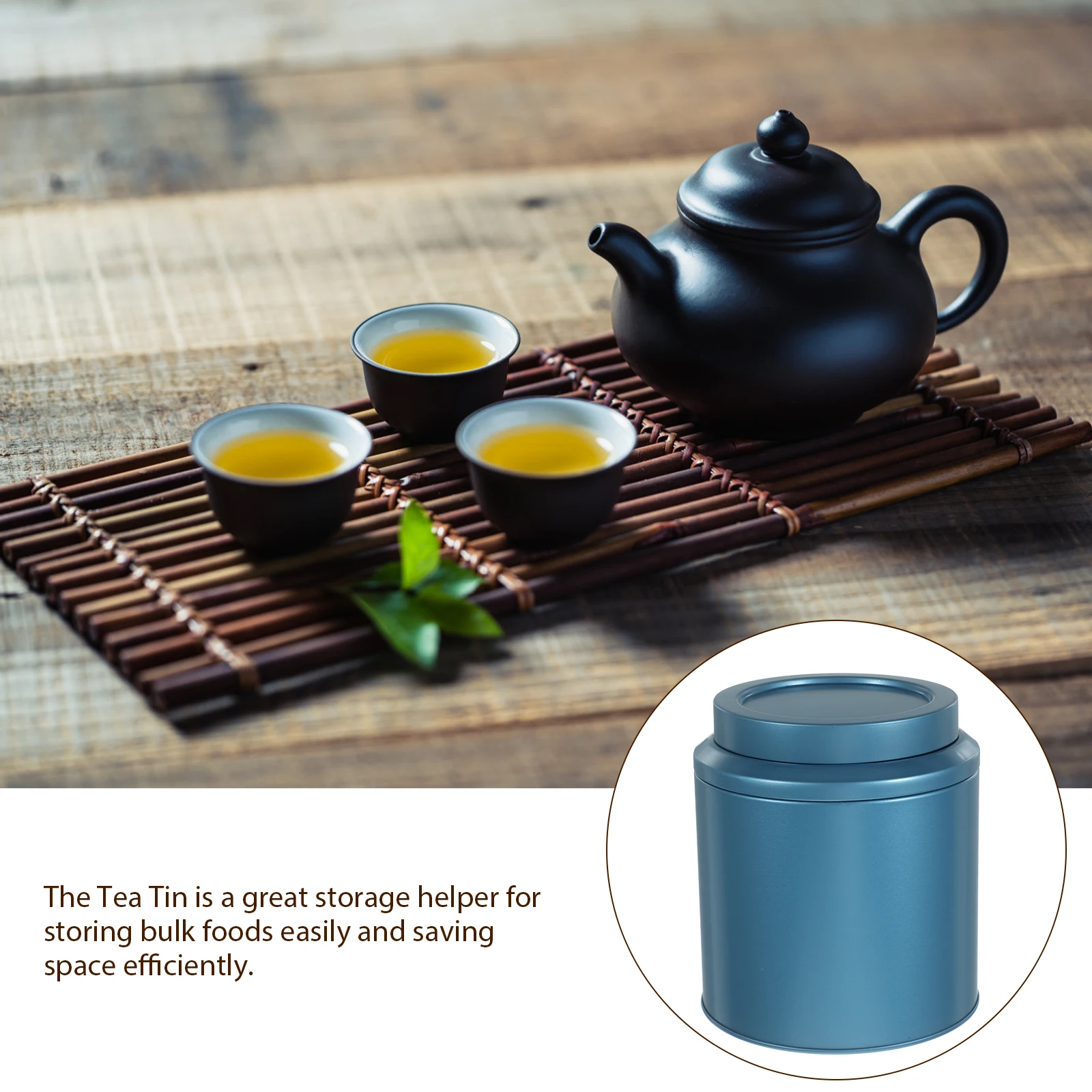 

Tea Jar Gift Box Loose Leaf Canisters Storage Tin Kitchen Tins with Cover Jars Airtight Sealed Lid