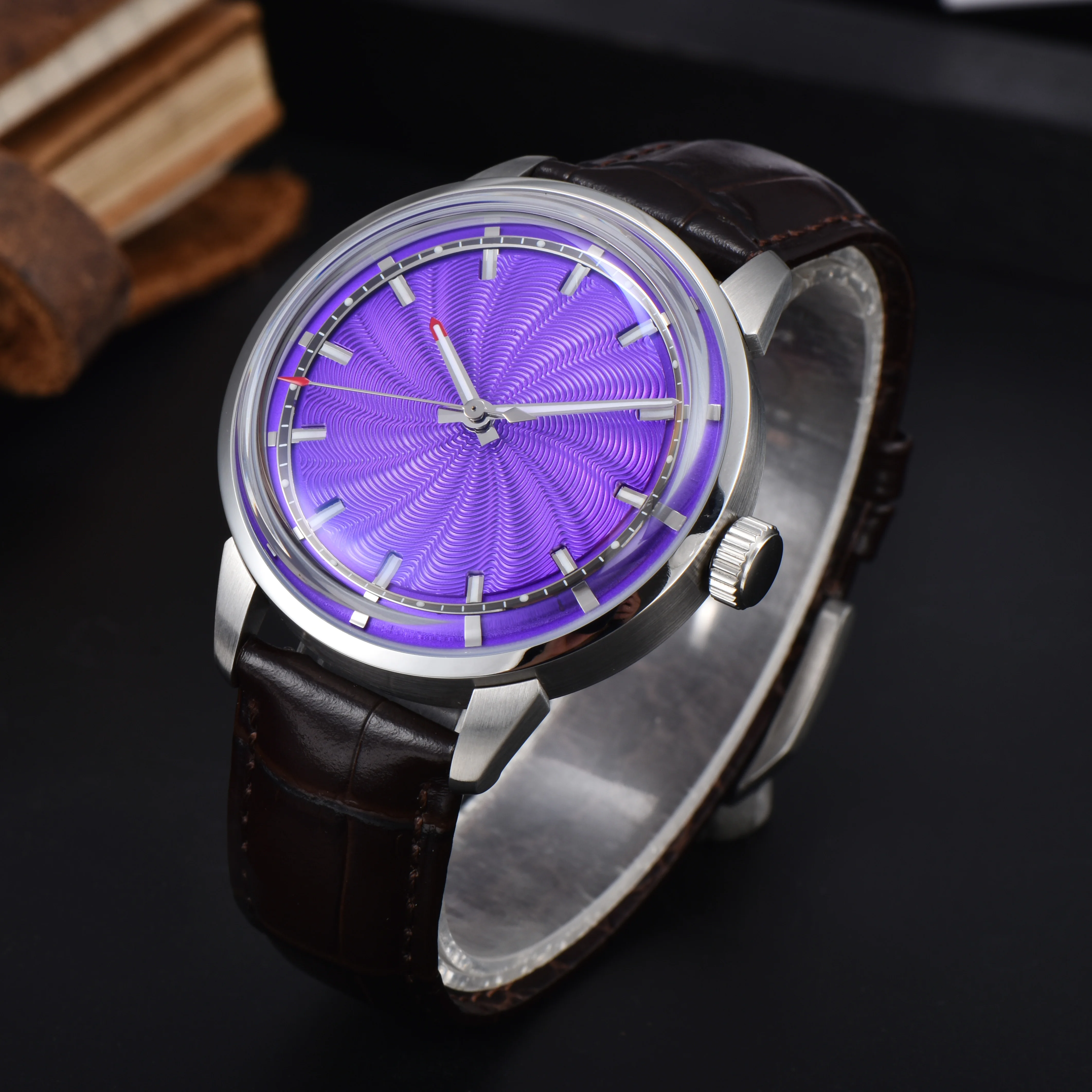 ساعات OUMASHI ساعات رجالية فاخرة Miyota8215 ساعة حركة ميكانيكية أوتوماتيكية جو بسيط ساعات كلاسيكية