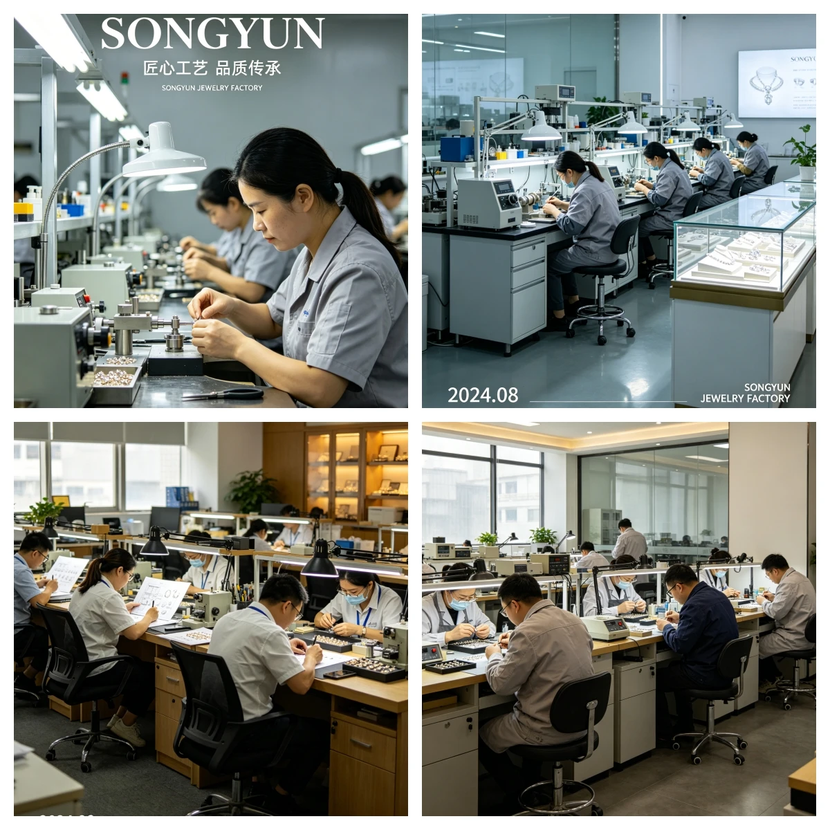 SONGYUN Moissanite Diamond Jewelry 1 Carat Round Black Moissanite Unisex Stud Earrings 925 Sterling Silver Gold Plated