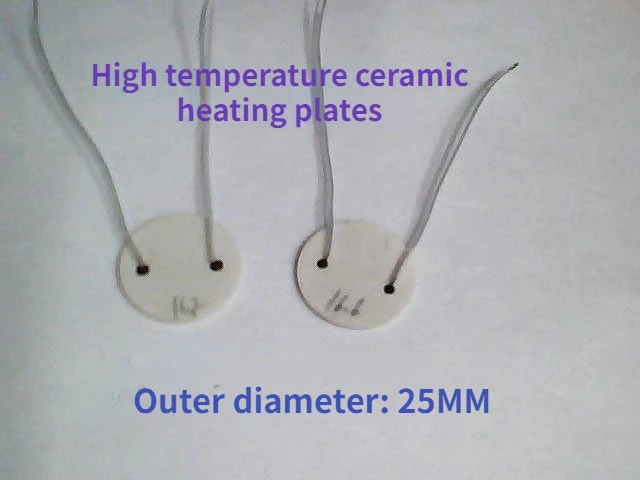 

2Pcs High Temperature Ceramic Heating Plate MCH Alumina Heating Plate Outer Diameter 25MM Small Appliance Heater