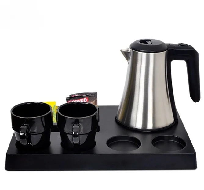 for Sachikoo 0.8L Mini high quality hotel room electric kettle tray set