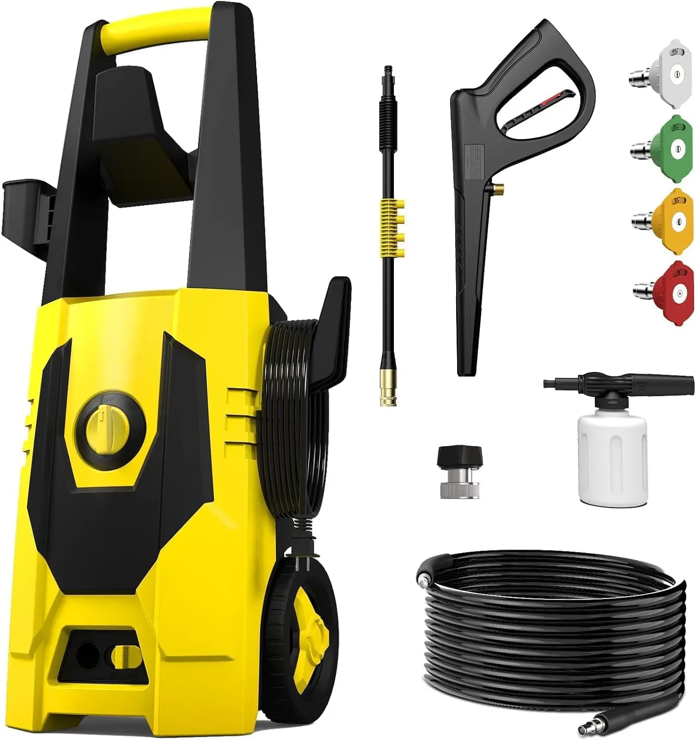 

Electric Pressure Washer - 4500PSI Max 3.1 GPM Power Washer with 35FT Power Cord, 20FT Hose, Soap Tank, High Pressure