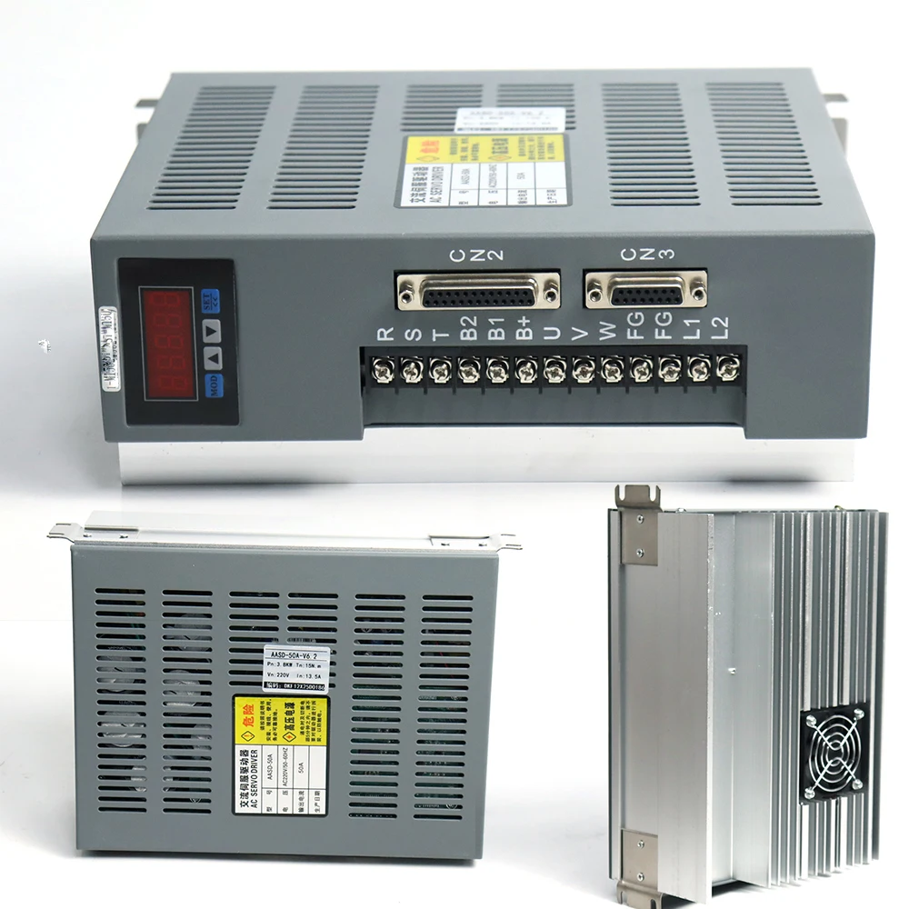 130ST-M15025 220V/380V 3.8KW AC Servo motor 3800W 2500RPM 15N.M. Single-Phase ac drive permanent magnet Matched Driver AASD.