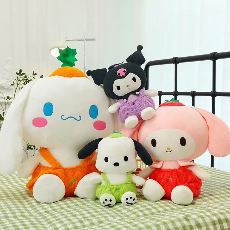 

65CM Big Size Sanrio Fruit Plushies My Melody Hello Kitty Stuffed Animal Bolster Comfortable Soft Doll Children's Holiday Gifts