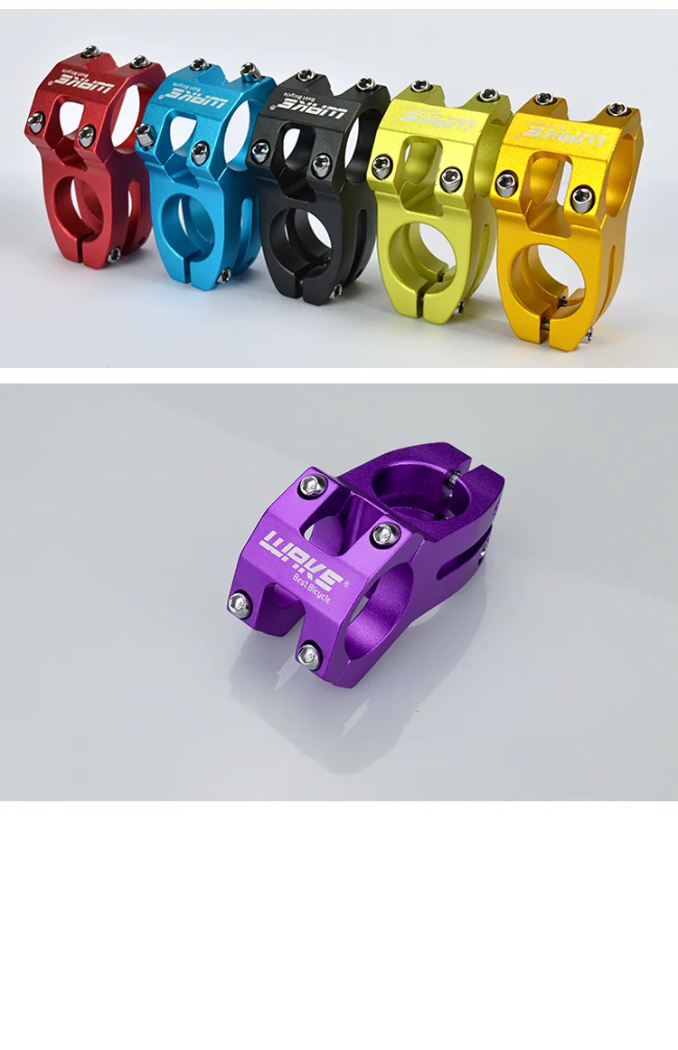 Wake MTB Kinder Mountainbike Kurzer Vorbau Aluminiumlegierung 25,4 mm 22,2 mm 31,8 mm für Rennradzubehör BMX Radfahren – Detail 13