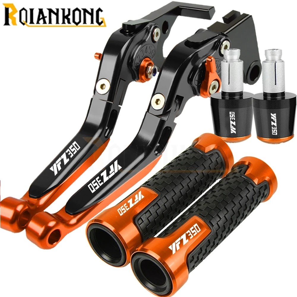 For YAMAHA YFZ350 Banshee YFZ350 YFZ 350 2002-2008 2006 2007 Motorcycle Adjustable Brake Clutch Levers Handlebar Hand Grips End
