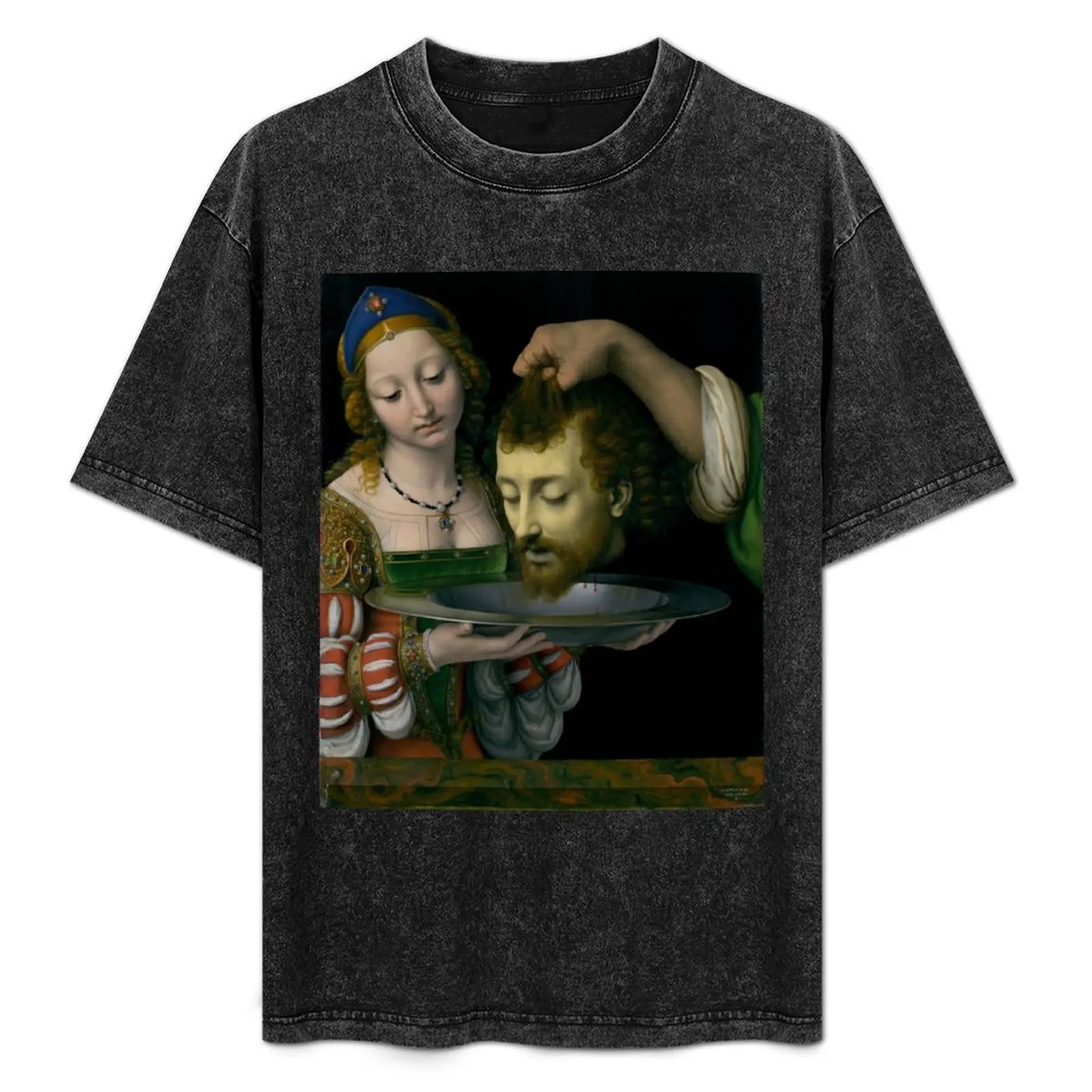 

Salome with the Head of Saint John the Baptist - Andrea Solario T-Shirt Work Wear Lightweight Tee