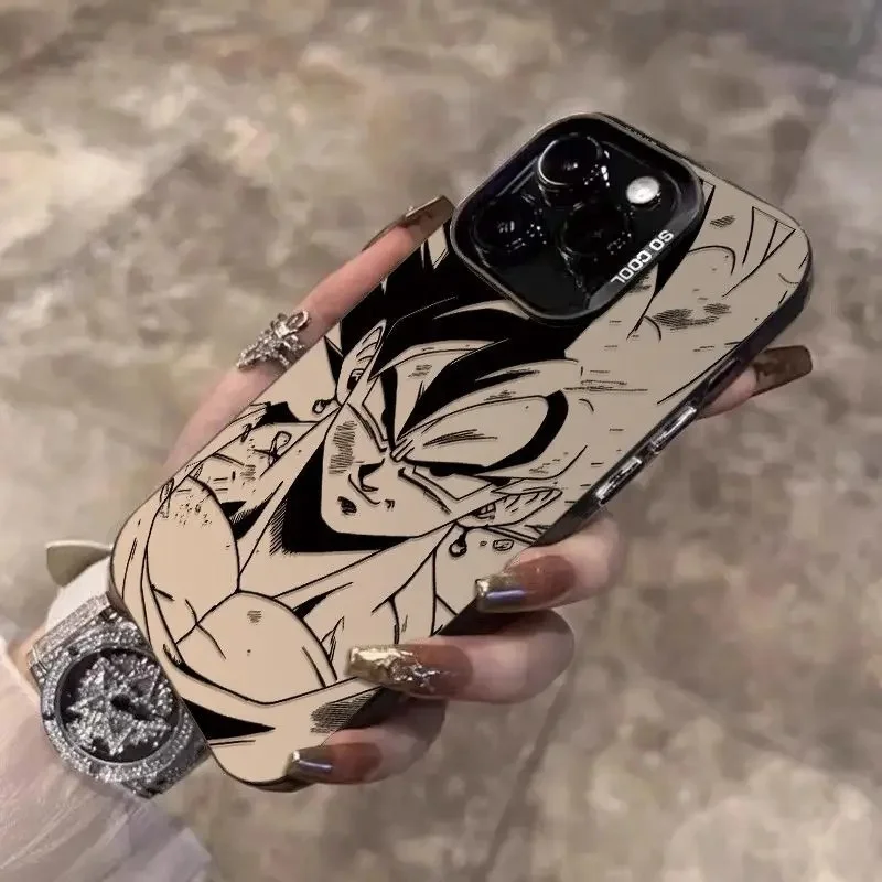 

3D Japan Cartoon Son Goku Ball Phone Case for iPhone 11 12 13 14 15 16 17 Pro Max Plus 17 Air Anime Dragon Gogeta Vegetto Cover