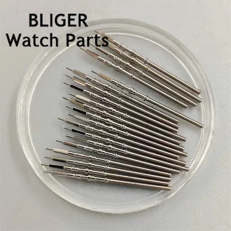BLIGER подходит для часов серии NH, стальной стержень стержня с короной, детали для часов FIitNH35 NH36 NH38 NH39
