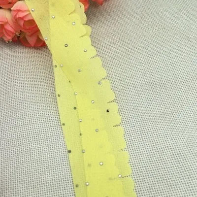 3*95cM silver point Chiffon Ribbon for Wedding Invitation Bouquets Handmade Party Gift Wrapping 5 pieces 2205301