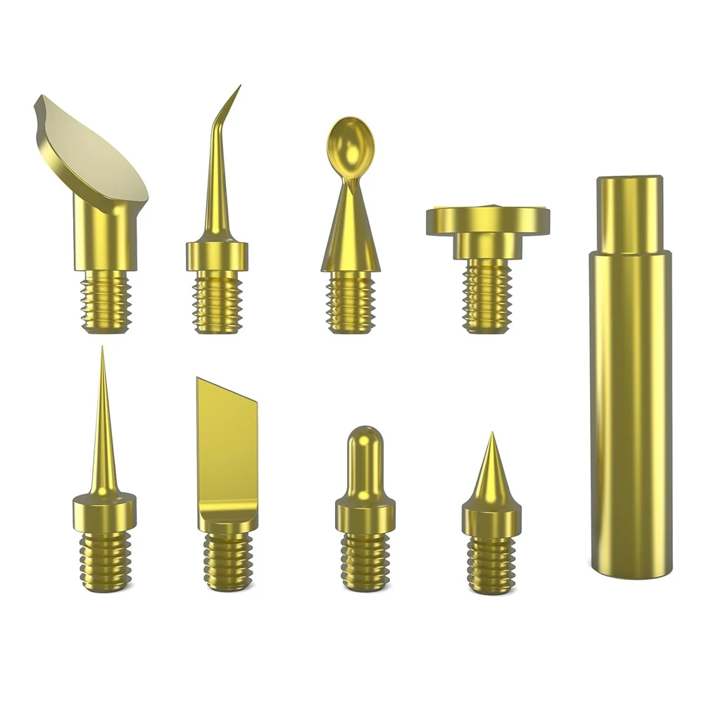 3D Printing Accessories Prints Finished Brass Trimming Head: 8Pcs Trimmer Head with 1Pcs Connector Threaded Mating Design