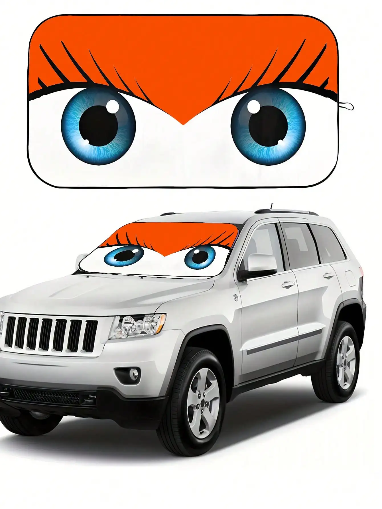 1 parasol plegable para parabrisas de coche de 59,06 x 27,5 pulgadas, bloque UV, interior fresco, se adapta a los modelos de 2025