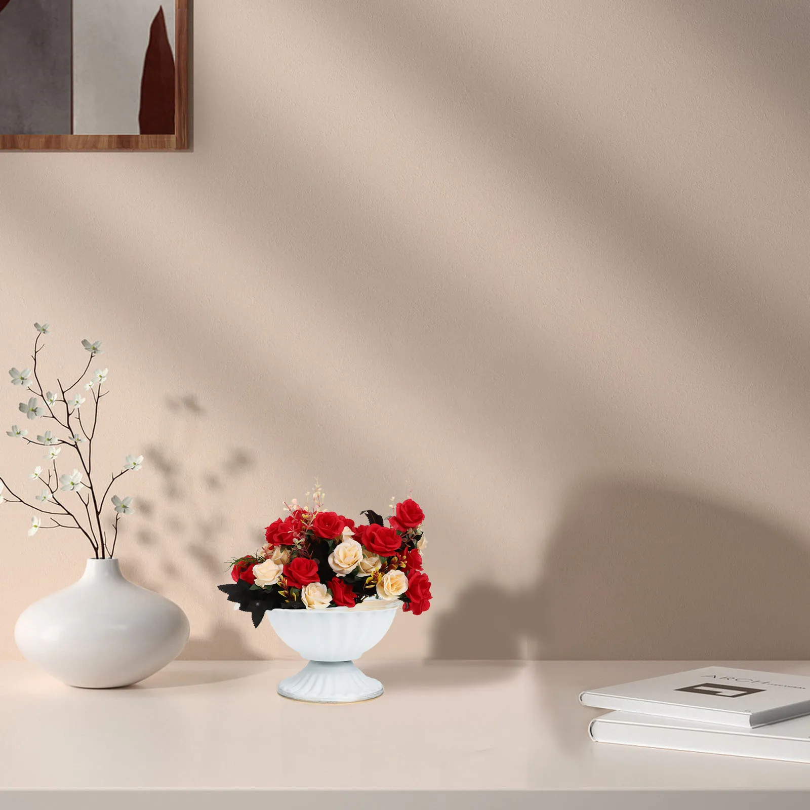 

Metal Flower Pot Vase Modern Home Decor Iron Planter Indoor Outdoor Wedding Party Floral Arrangement Container Dried Flower