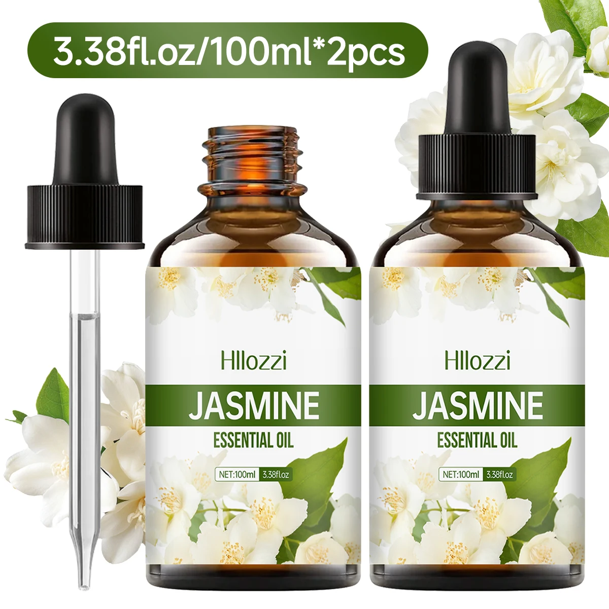 자스민 에센셜 오일은 피부 관리, 마사지, 목욕, 아로마테라피에 사용되며, 몸과 머리에 사용하기에 적합합니다.