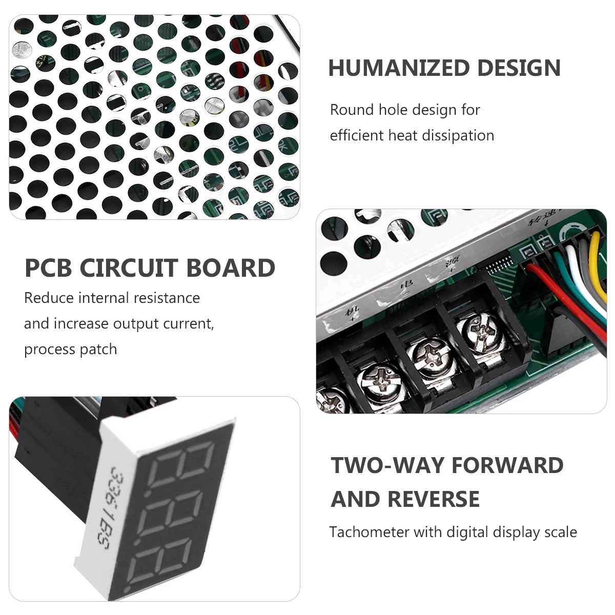 

40A 12V 24V 36V 10V-55V Dc Motor Controller Adjustable Reversible Driver Switch Potentiometer Digital Scale Tool Part For Speed