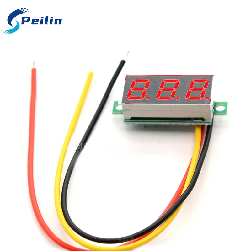 

0.28-inch ultra small digital DC voltage meter with adjustable digital display, three wire DC0-100V
