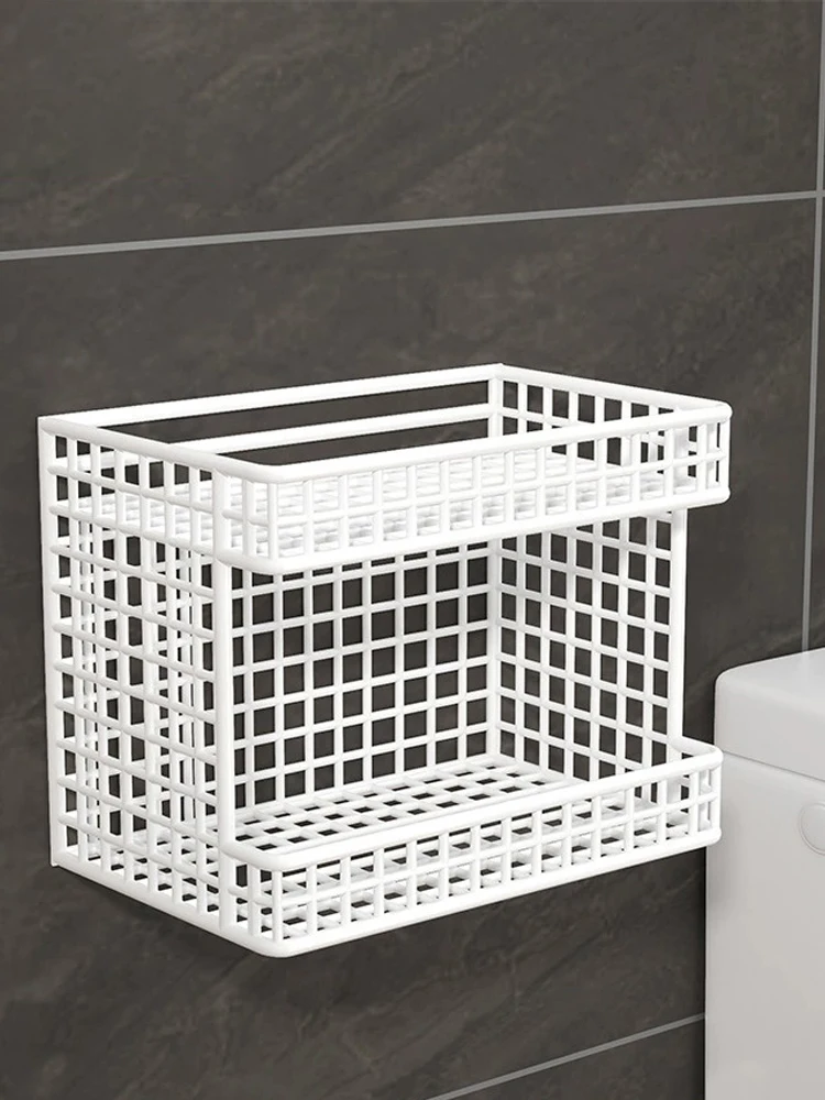 

Bathroom Toilet Paper Holder Toilet Roll Storage Rack near Toilet Paper Box Tissue Holder Wall Mounted Bathroom Organizer
