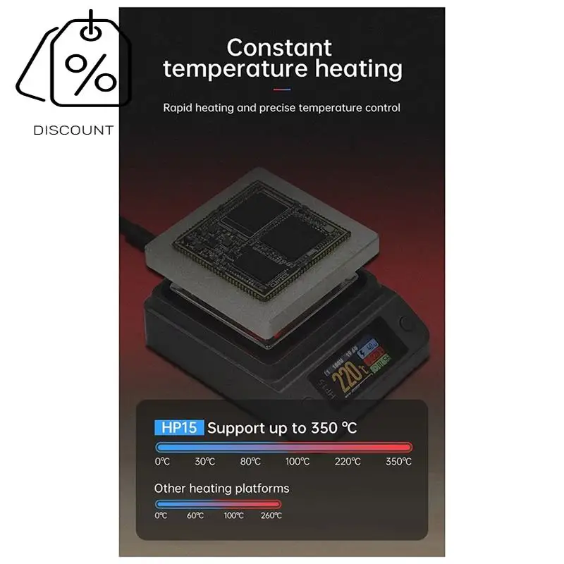 A19F-HP15 Интеллектуальный нагревательный стол для ремонта, нагревательные инструменты PD, цифровая постоянная температура 350 ℃