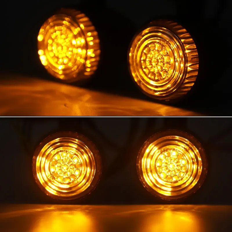 10mm Big Bullet Motorcycle LED Turn Signal Light Metal LED Indicator Lamp Amber Flasher For Yamaha Kawasaki Honda Suzuki 12V