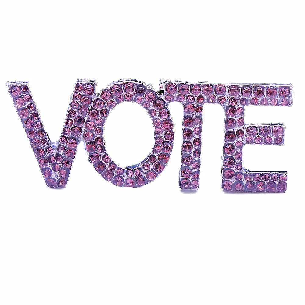 

New Arrival Purple Diamond Inlay NCNW Women Sevice Group Lady Vote Brooch Pin Organization Voting Jewelry