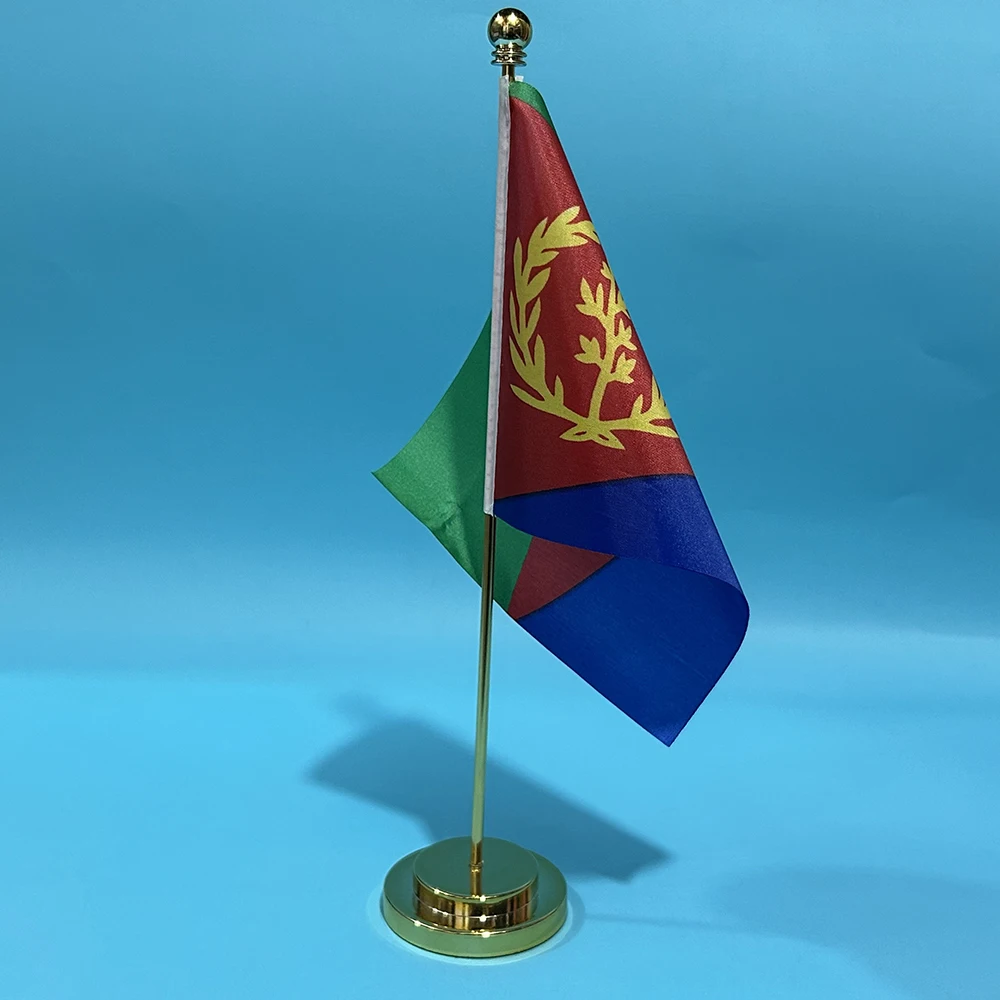 SKY FLAG オフィスデスクフラッグ エリトリア国旗 14x21cm ポリエステル エリトリア国旗 国旗バナー デスク装飾旗