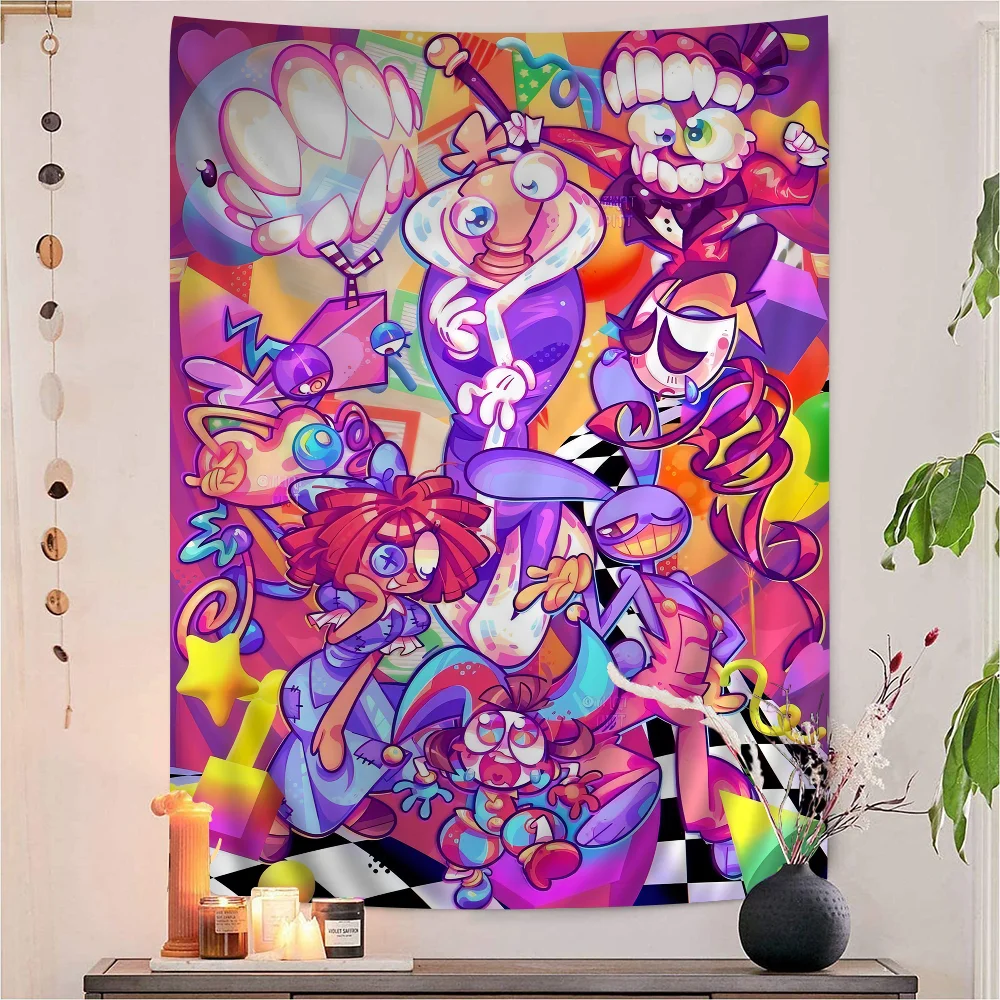 Cartoon The Amazing Digital C-Circus DIY Wall Tapestry For Living Room Home Dorm Decor Wall Art Decor