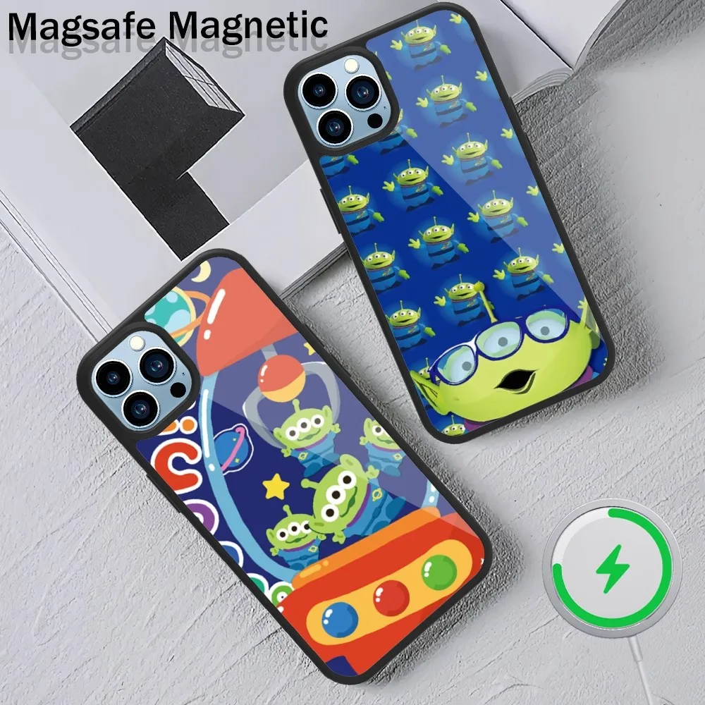 

Miniso Alien Toy Story Phone Case For iPhone 15 14 13 12 11 Plus Pro Max Magsafe Magnetic Wireless Charging