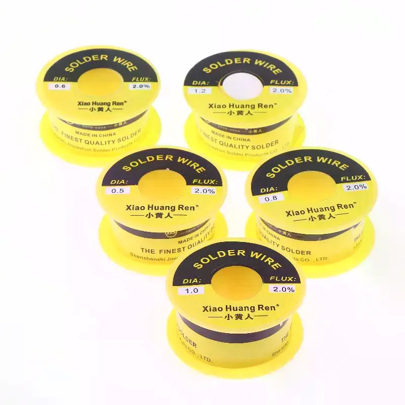 

1 рулон 50 г припойной проволоки Tin Noclean Rosin 0,5-1,2 мм для пайки, флюс для паяльника, 2 рулона электронной припойной проволоки