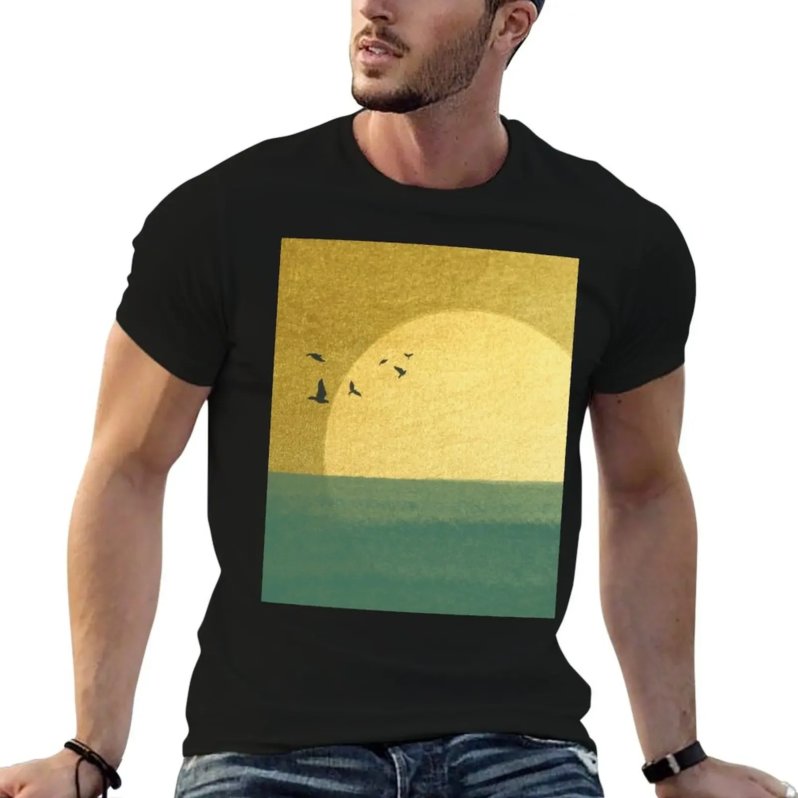 Eternity is the sea mixed with the sun (Rimbaud) T-Shirt kawaii clothes quick drying mens big and tall t shirts