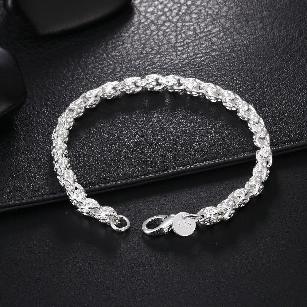 Großhandel 925 Sterling Silber Armband Kette Damen Herren Edel Schöner Modischer Charm Schmuck Hochzeit Party